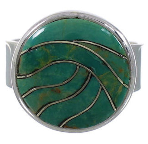 High Quality Sterling Silver Turquoise Ring Size 8-1/4 WX38335